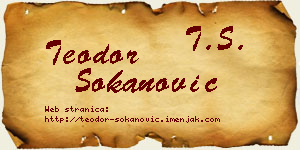 Teodor Sokanović vizit kartica